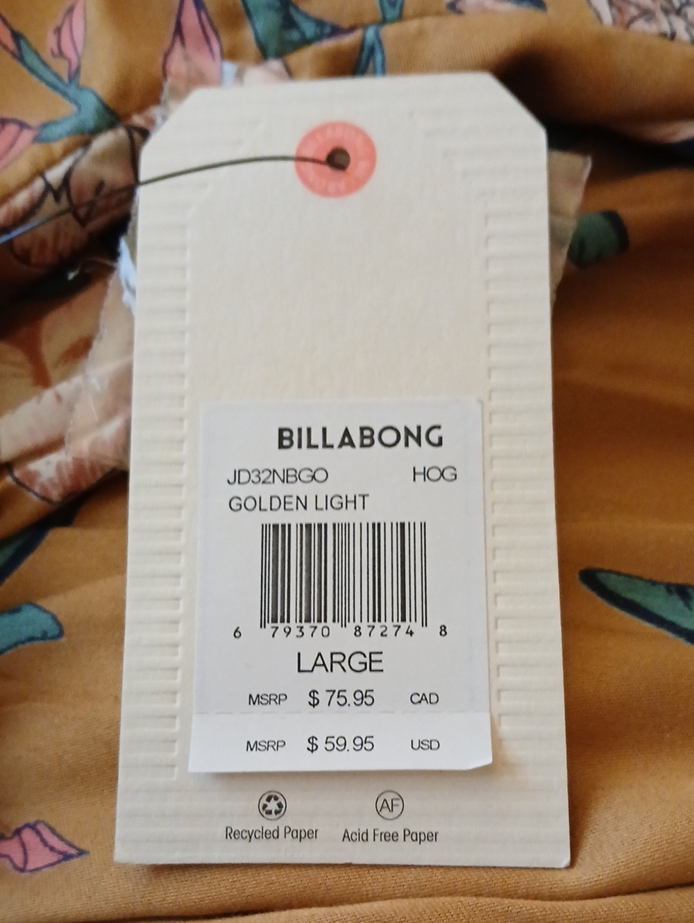 NWT Billabong Stunning Open Back Floral Dress Sz Large - Picture 7 of 10